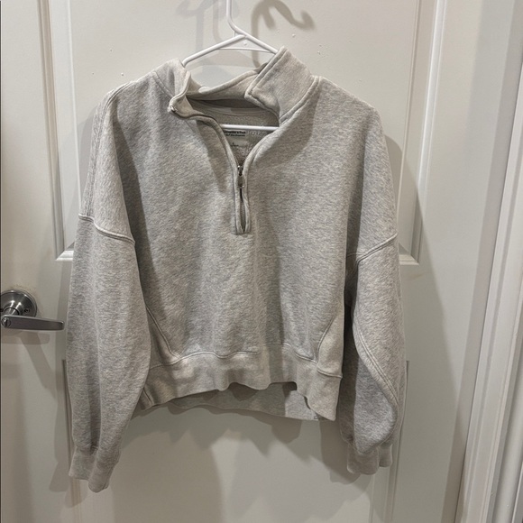 Abercrombie Quarter-Zip Sweatshirt Pullover - Picture 5 of 7